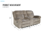 Picture of  [FLOOR MODEL CLEARANCE]  WINCHESTER Power Reclining Sofa Range - 2 Seat with Cup Holders and Storage (2RRC)