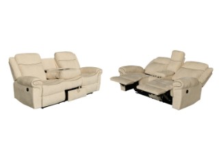 Picture of WINCHESTER Power Reclining Sofa Range (Beige) - 3RRC+2RRC Sofa Set