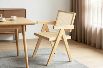 Picture of CHANDIGARH Solid Wood Replica Armchair (Natural)