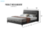 Picture of CUBA Genuine Leather Bed Frame in King Size (Dark Grey)