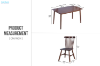 Picture of WINDSOR 5PC Solid Wood Dining Set (Walnut) - 150 Table with 4 Chairs