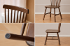 Picture of WINDSOR 5PC Solid Wood Dining Set (Walnut) - 150 Table with 4 Chairs