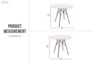 Picture of EAMES D80/D90 Round Dining Table (Off White)
