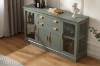 Picture of MIREL 4-Door 2-Drawer Storage Cabinet/Buffet with LED Lighting (Green)