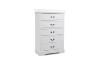 Picture of  [FLOOR MODEL CLEARANCE]  LOUIS 5-Drawer Hevea Wood Tallboy with LED Lighting (White)