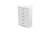 Picture of  [FLOOR MODEL CLEARANCE]  LOUIS 5-Drawer Hevea Wood Tallboy with LED Lighting (White)