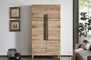 Picture of  [FLOOR MODEL CLEARANCE] WALLACE Large Oak Wood Multifunctional Storage Bar Cabinet