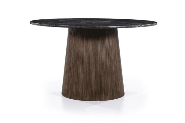 Picture of  [FLOOR MODEL CLEARANCE] HUBIE D120 Mango Wood Round Dining Table With Marble Top