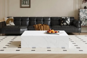 Picture of  [FLOOR MODEL CLEARANCE]Delray DELRAY 122cm Sintered Stone Coffee Table (Matte White)