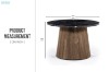 Picture of  [FLOOR MODEL CLEARANCE] HUBIE Mango Wood D60 Round Side Table With Marble Top