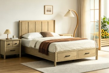 Picture of BECKETT Queen Size Bed Frame with Storage Drawers