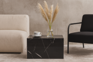 Picture of  [FLOOR MODEL CLEARANCE]DELRAY 57cm Sintered Stone Coffee Table (Gloss Black)