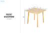Picture of WINDSOR 80 Solid Wood Square Dining Table (Natural)