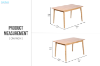 Picture of WINDSOR Solid Wood Dining Table (Natural Colour) - 150 Table