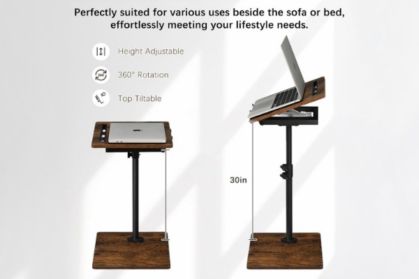 Picture of VELA 360° Rotating Top Height Adjustable Side Table