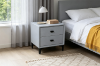 Picture of HOVER 2-Drawer Bedside Table (Silver Grey)