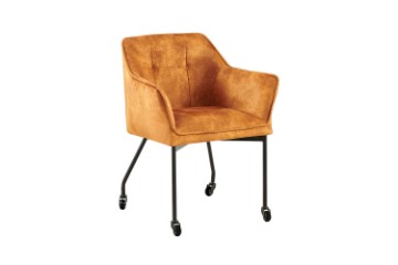 Picture of  [FLOOR MODEL CLEARANCE] WANDA Versatile Armchair with Wheels (Caramel)