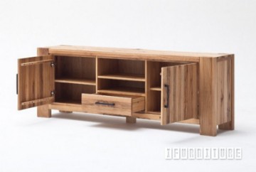 Picture of  [FLOOR MODEL CLEARANCE] CARDIFF 206 TV Unit *Solid European Wild Oak & Made in Europe - WILDEICHE (WILD OAK, light Color)