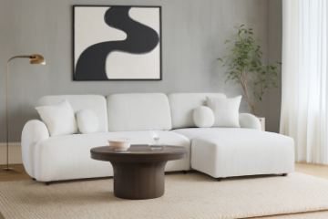 Picture of  [FLOOR MODEL CLEARANCE] BADEN Fabric Sectional Chaise Facing Right Sofa