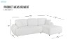 Picture of  [FLOOR MODEL CLEARANCE] BADEN Fabric Sectional Chaise Facing Right Sofa