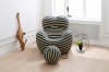 Picture of [FLOOR MODEL CLEARANCE]  BOBBY Lounge Chair with Ottoman (Blue and Yellow)