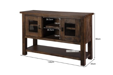 Picture of  [FLOOR MODEL CLEARANCE] VENTURA 2 Doors 2 Shelves Oak Server Sideboard