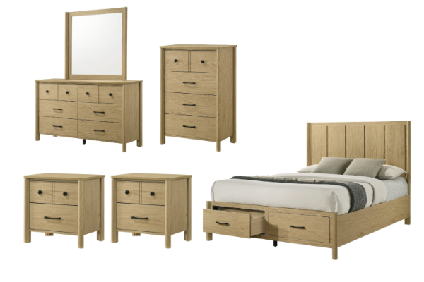 Picture of BECKETT 4PC/5PC/6PC Bedroom Combo Set in Queen Size