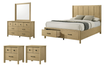 Picture of BECKETT 4PC/5PC/6PC Bedroom Combo Set in Queen Size