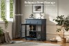 Picture of VANTA 2-Door 1-Drawer Storage Cabinet with LED Lighting (Blue)