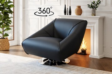 Picture of  [FLOOR MODEL CLEARANCE] TRISHA 360° Swivel Lounge Chair (Black)