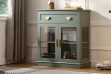 Picture of MIREL 2-Door 1-Drawer Storage Cabinet with LED Lighting (Green)