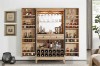 Picture of  [FLOOR MODEL CLEARANCE] WALLACE Large Oak Wood Multifunctional Storage Bar Cabinet 