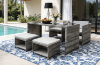 Picture of  [FLOOR MODEL CLEARANCE] ARIES 5PC Space-Saver Outdoor Dining Wicker Set