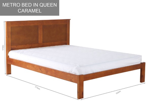 Picture of [FLOOR MODEL CLEARANCE] METRO Queen Size Bed Frame (Caramel)
