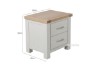 Picture of [FLOOR MODEL CLEARANCE] SICILY 2-Drawer Solid Wood with Ash Top Bedside Table