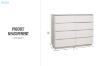 Picture of  [FLOOR MODEL CLEARANCE] LINAS 8-Drawer Engineered Stone Top Tallboy
