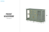 Picture of MIREL 4-Door 2-Drawer Storage Cabinet/Buffet with LED Lighting (Green)