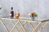 Picture of [FLOOR MODEL CLEARANCE] DIAMOND 120 Glass Top Console Table with Golden Stainless Frame