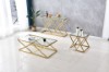 Picture of [FLOOR MODEL CLEARANCE] DIAMOND 120 Glass Top Console Table with Golden Stainless Frame