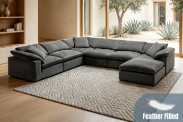 Picture of FEATHERSTONE Feather-Filled Modular Sofa Range | Oil, Water & Dust Resistant Fabric