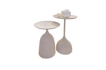 Picture of  [FLOOR MODEL CLEARANCE]HIDA GOBLET Shaped Nesting Table Set (White)