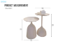 Picture of  [FLOOR MODEL CLEARANCE]HIDA GOBLET Shaped Nesting Table Set (White)