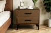 Picture of   [FLOOR MODEL CLEARANCE] NORDICA 2-Drawer Bedside Table (Brown)