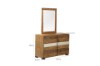 Picture of   [FLOOR MODEL CLEARANCE] LEAMAN 6-Drawer Solid Acacia Wood Dresser with Mirror