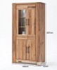 Picture of [FLOOR MODEL CLEARANCE] CARDIFF Tall & Wide Display Cabinet *Solid European Wild Oak & Made in Europe