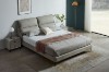 Picture of  [FLOOR MODEL CLEARANCE] ROMEO Queen Size Genuine Leather Bed Frame (Light Grey)