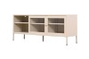 Picture of [FLOOR MODEL CLEARANCE] STARK Steel Frame 1.5M Sliding Door Transparent Glass TV Unit (Cream)