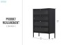 Picture of  [FLOOR MODEL CLEARANCE] STARK Steel Frame 4-Door Transparent Glass Shoe Cabinet (Black) 