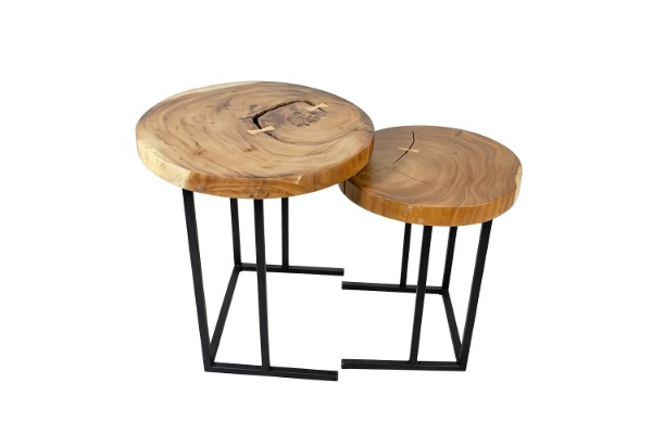 Picture of NATURA Solid Mungur Wood Nesting Coffee Table Set