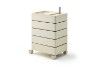 Picture of [FLOOR MODEL CLEARANCE] GALEN Rotating 5 Tier Utility Drawer Wheel Trolley - Khaki